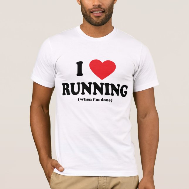 funny i love running tee (Front)
