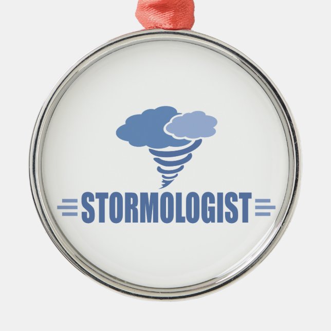 Funny I Love Storms Metal Ornament (Front)