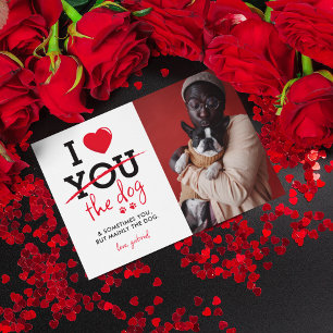 Funny I Love The Dog Valentines Day Holiday Card