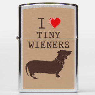 Funny I Love Tiny Wiener Dachshund Dog Zippo Lighter