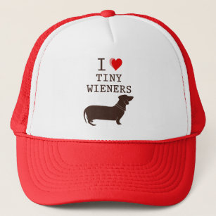 Funny I Love Tiny Wiener Dachshund Trucker Hat
