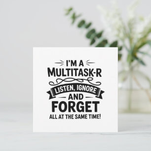 Funny I’m a Multitasker Saying Mom Life Dad Office Invitation