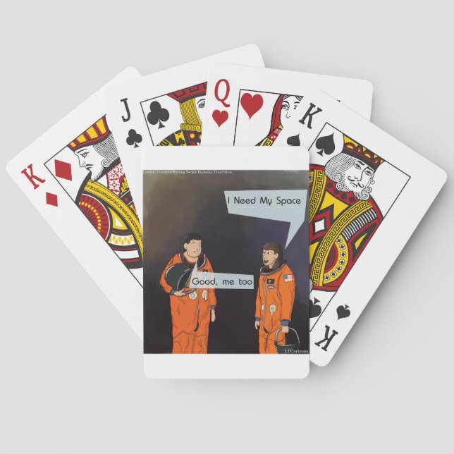 Funny I Need My Space Poker Cards (Back)