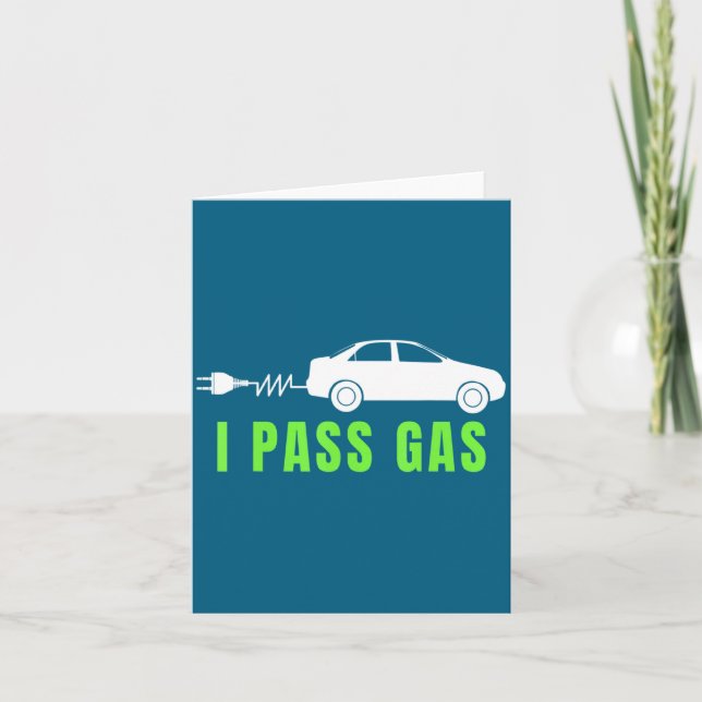 Funny I P Gas Electric Car I Love Evs Electri  Card (Front)