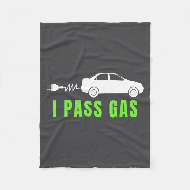 Funny I P Gas Electric Car I Love Evs Electri  Fleece Blanket (Front)
