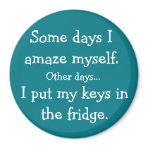 Funny I Put My Keys in the Fridge Round Magnet Funny I Put My Keys in the Fridge Round Magnet