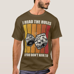 Funny I Read The Rules Board Game Night Board Game T-Shirt