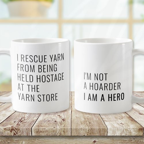 Funny I Rescue Yarn Crochet Lover Coffee Mug