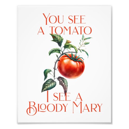 Funny I see a Bloody Mary Photo Print