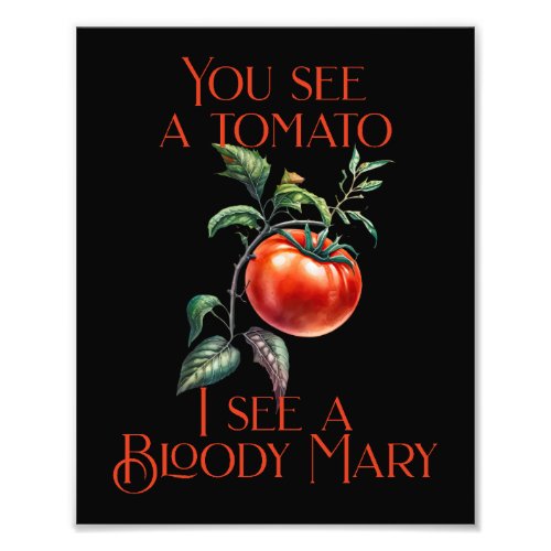 Funny I see a Bloody Mary Photo Print