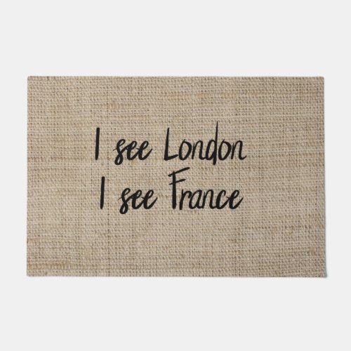 Funny I See London I See France Doormat
