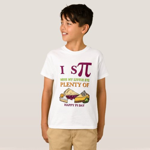 Funny I SPY PLENTY OF PIE Happy Pi Day Kids T_Shirt