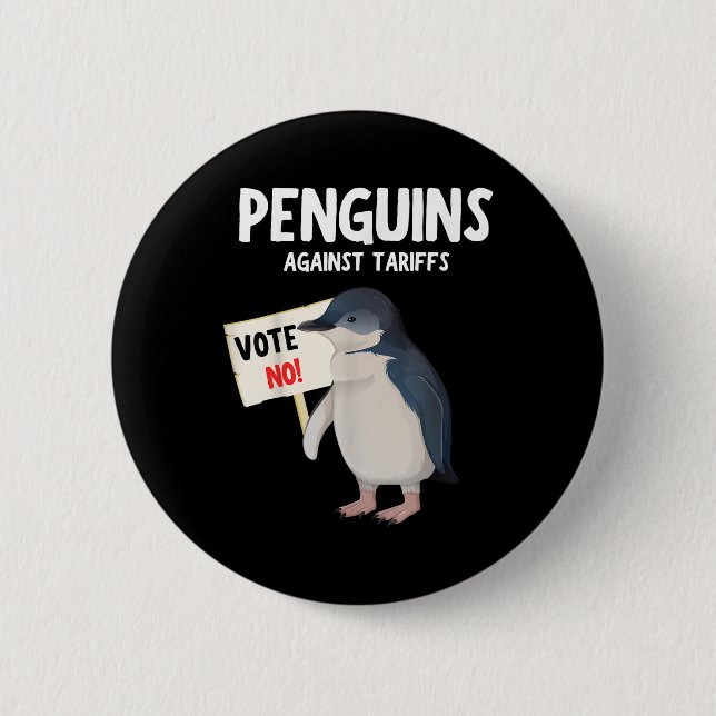 Funny I Stand With The Penguins, Penguins Against  Button (Front)