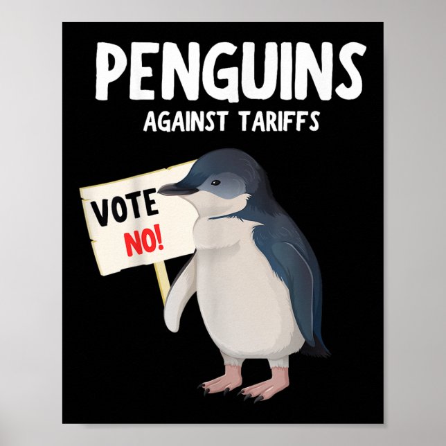 Funny I Stand With The Penguins, Penguins Against  Poster (Front)