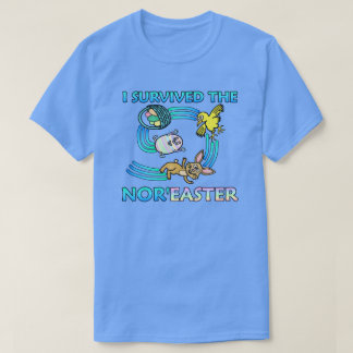 Funny I Survived the Nor'Easter Easter Cartoon T-Shirt