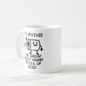 Funny I Survived Toilet Paper Crisis 2020 Gift Coffee Mug (Front Left)