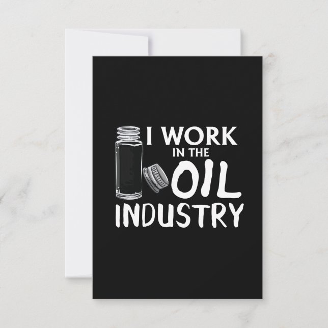 Funny I Work In Essential Oil Industry Card (Front)