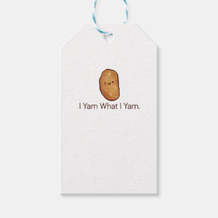 Funny I Yam What I Yam For Men Women Youth Gift Tags