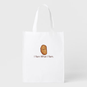 Funny I Yam What I Yam For Men Women Youth Grocery Bag