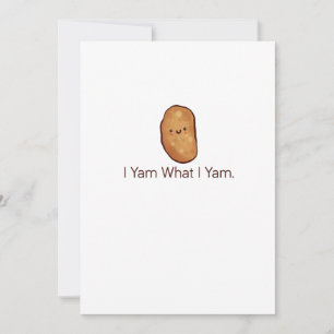 Funny I Yam What I Yam For Men Women Youth Holiday Card