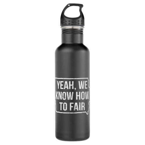 Funny IA State Fair Des Moines Iowa Vendor Farmer  Stainless Steel Water Bottle
