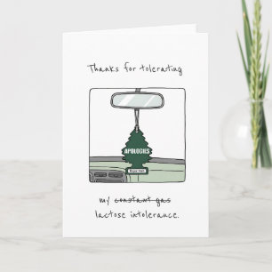 Funny IBS Lactose Intolerance Joke Couple Card