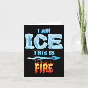 Funny Ice And Fire Costume Halloween Family Matchi Card
