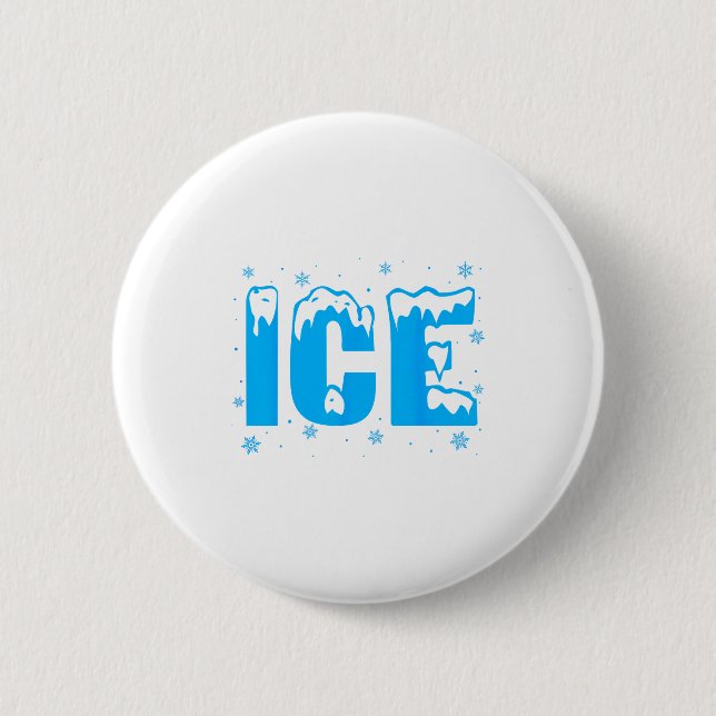 Funny Ice Costume Halloween 2024 Family Matching  Button (Front)