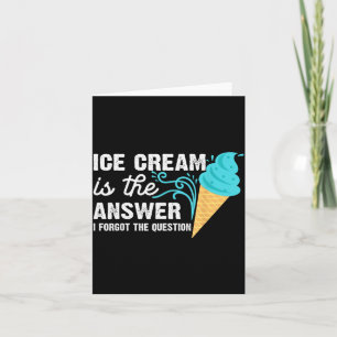 Funny Ice Cream Art For Men Women Kids Dessert Ice Card