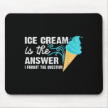 Funny Ice Cream Art For Men Women Kids Dessert Ice Mouse Pad