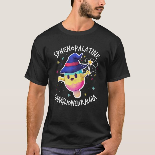 Funny Ice Cream Brain Freeze Medical Terminology T-Shirt (Front)