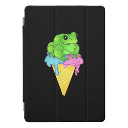 Funny Ice Cream Frog| Frog Owner| Amphibian Lover iPad Pro Cover