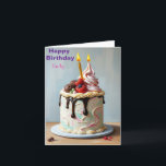 FUNNY ICE CREAM KIDS BIRTHDAY CAKE CARD<br><div class="desc">FUNNY ICE CREAM KIDS BIRTHDAY CAKE</div>