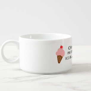 Funny Ice Cream Lovers Humor Design Personalized B Bowl