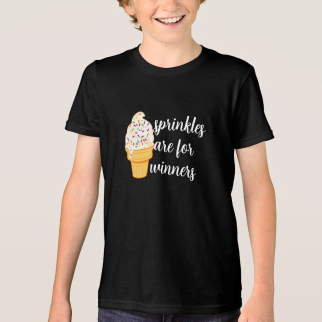 Funny Ice Cream Quote, Sayings Personalized Tri-Blend Shirt (Front)