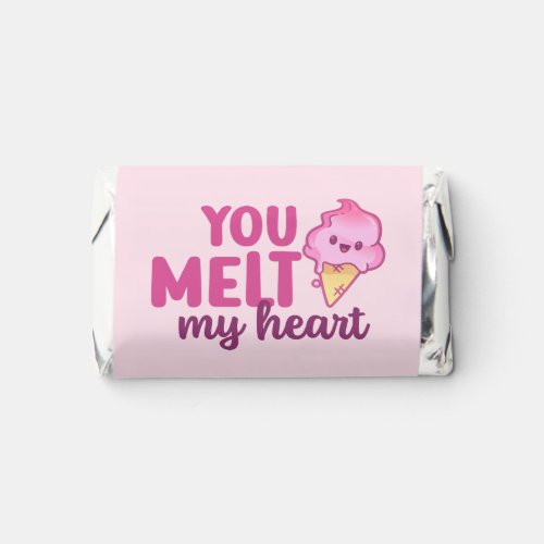 Funny Ice Cream You Melt My Heart Valentines Day Hersheys Miniatures