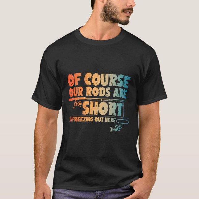 Funny Ice Fishing Art For Men Fishermen Ice Fishin T-Shirt (Front)
