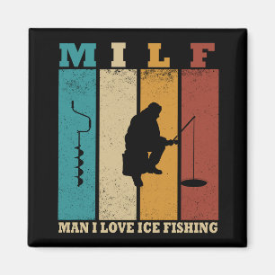 funny ice fishing magnet