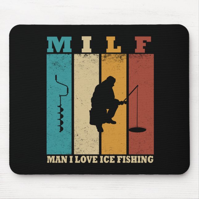 funny ice fishing mouse pad (Front)