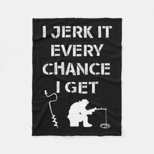 Funny Ice Fishing Quote For Frozen Lake Fisherman Fleece Blanket