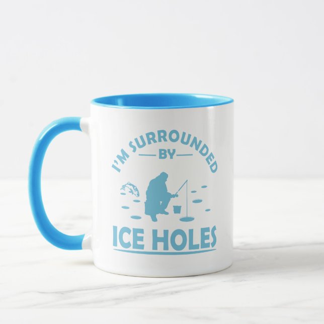 Funny ice fishing quote mug (Left)