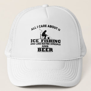 Funny Ice Fishing sayings  Trucker Hat