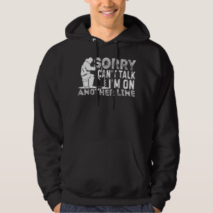Sorry I Can't I Am Trout Of Order Trout Fishing Pullover Hoodie