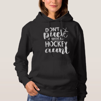 Funny Ice Hockey Aunt Ice Hockey Player Auntie Cla Hoodie
