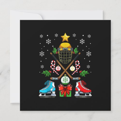 Funny Ice Hockey Christmas Ornament Tree Xmas Boys Invitation