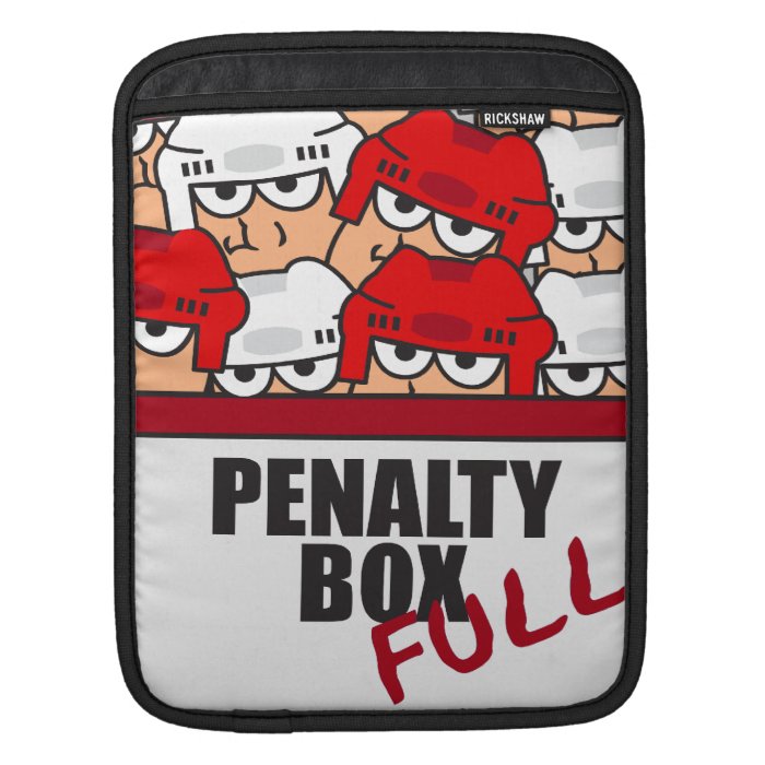 funny ice hockey full penalty box iPad sleeve