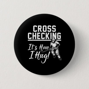 Funny Ice Hockey Gift For Kids Boys Girls Cool Gam Button