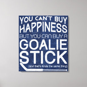 Funny Ice Hockey Goalie Artwork Canvas Print