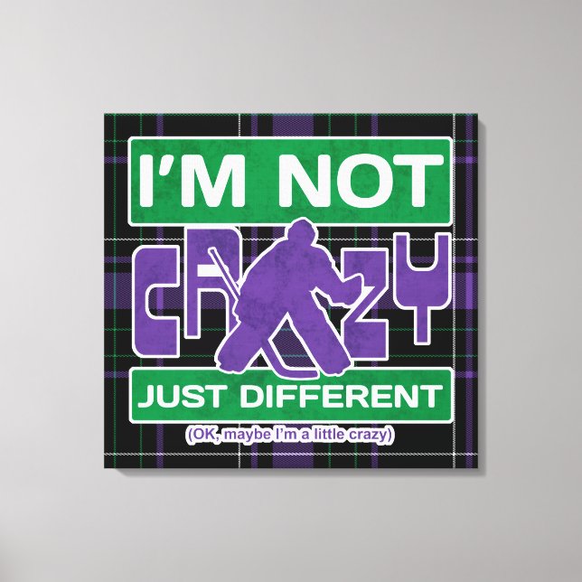 Funny Ice Hockey Goalie Box Canvas (Front)