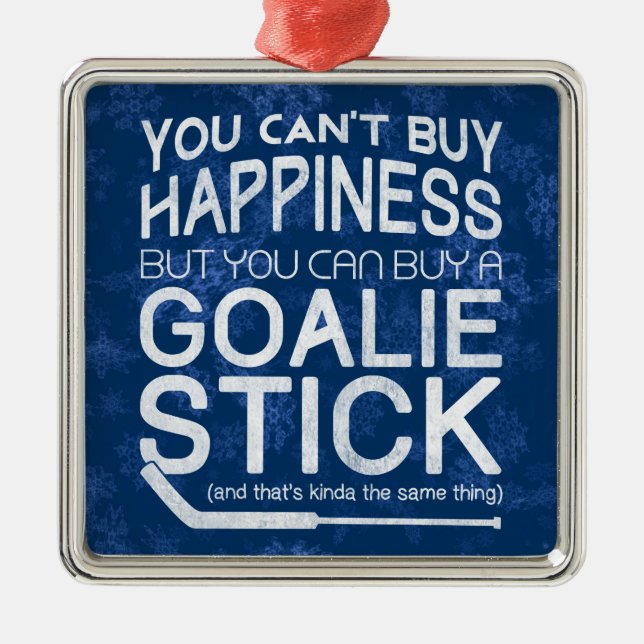 Funny Ice Hockey Goalie Holiday Decoration (Front)